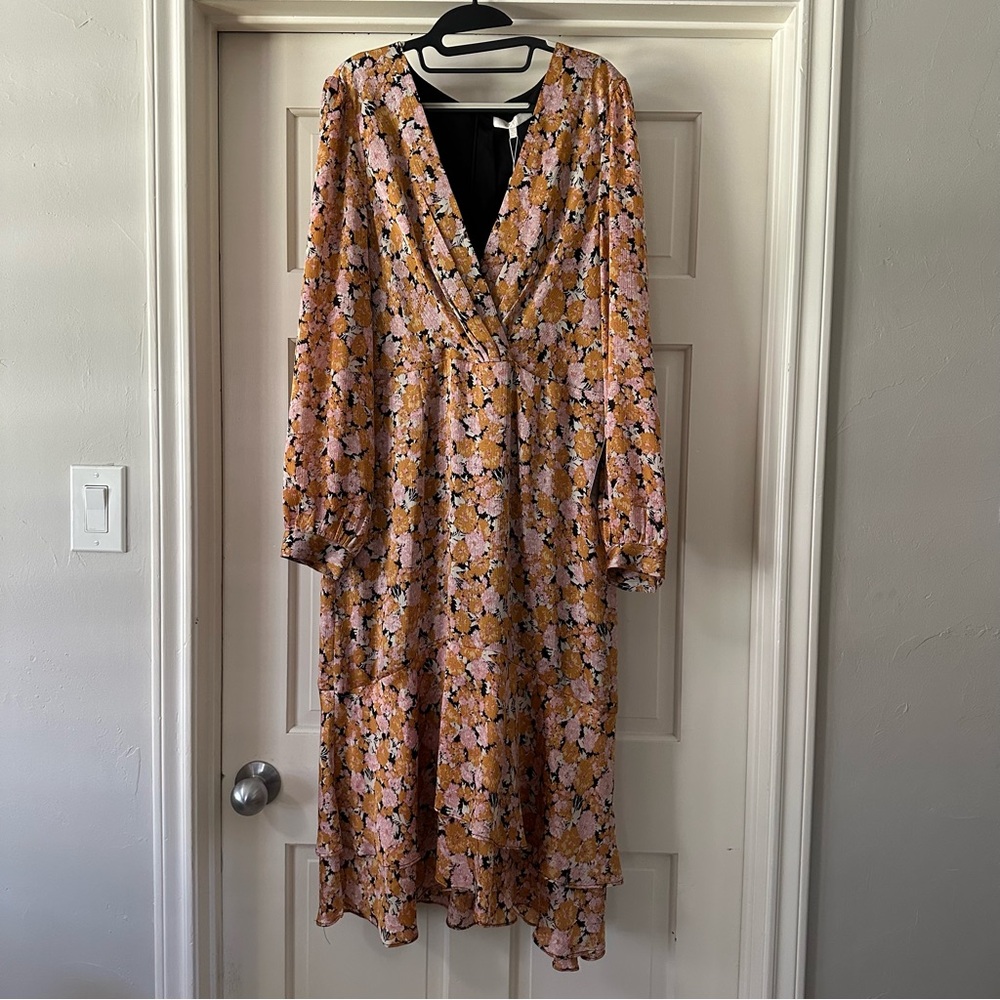 Wayf “Celeste” Ruffle Midi Dress from Nordstrom NEW Size XL